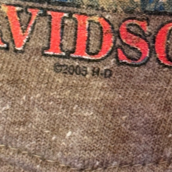 Harley Davidson Tan Long Sleeve Men’s Pocket T-Shirt Graphic Back & Sleeve Sz 2X - Picture 6 of 11